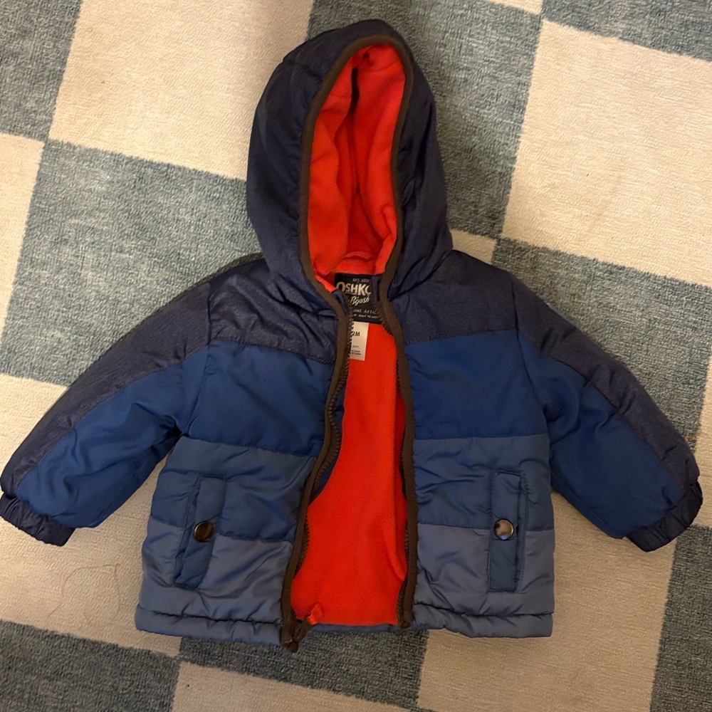 OshKosh B'gosh Blue and Orange Puffer Jacket